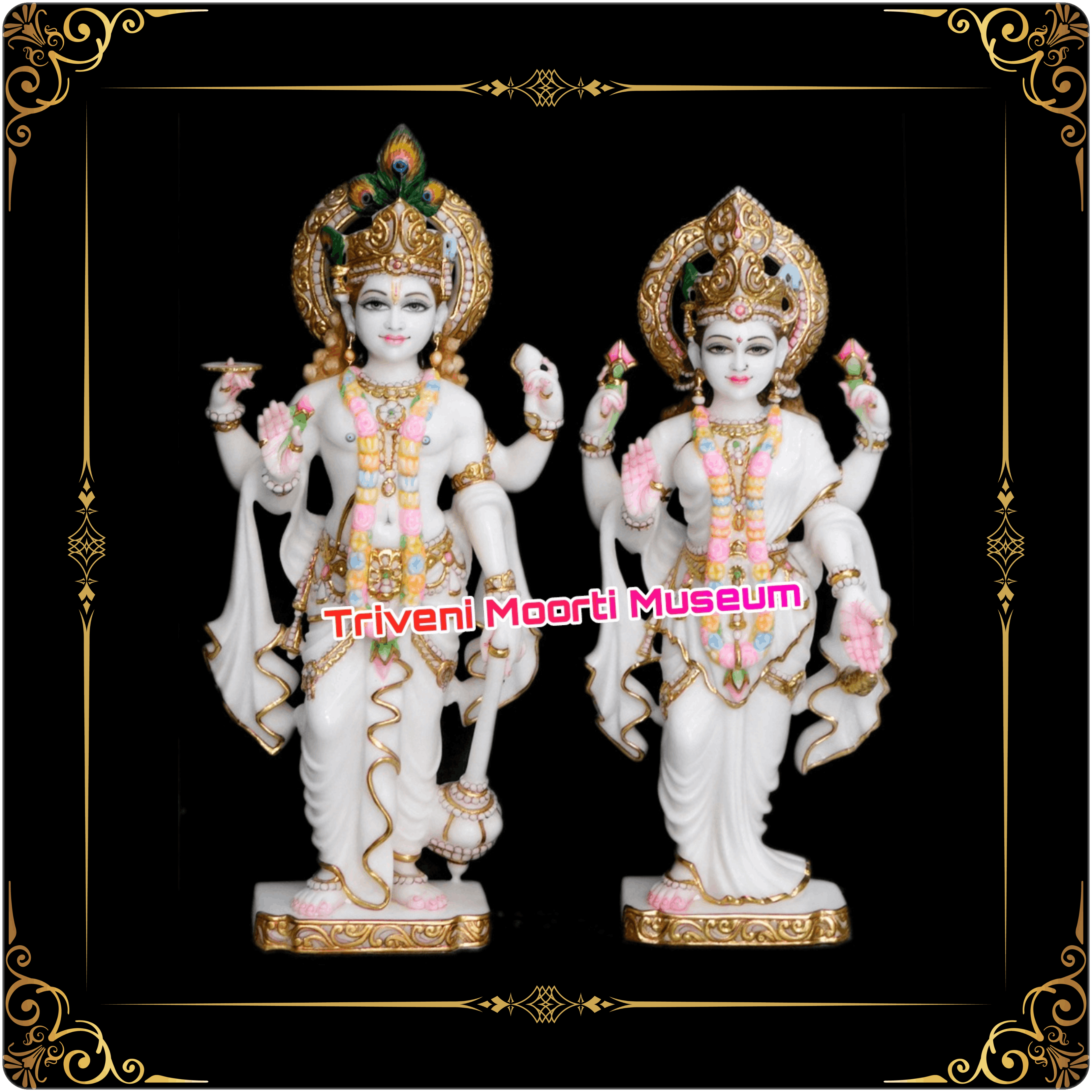 Vishnu Lakshmi Marble Murti